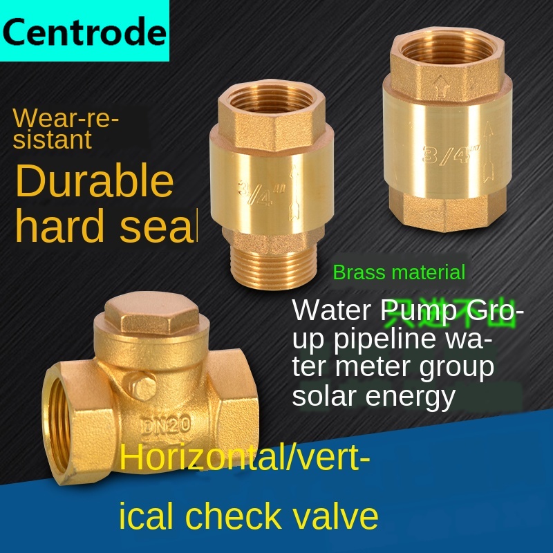 Copper 1/2IN Discrete Check Valve Spring Check Valve 3/4IN 1 Inch Thread Horizontal Check Valve