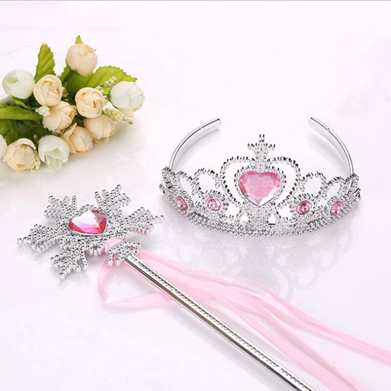 Prinzessin Kostüm Haar Clip Prinzessin Kopfschmuck Mädchen Krone Haar Zubehör Zauberstab einstellen Gebühr Zauberstab Stirnband Schmuck: F