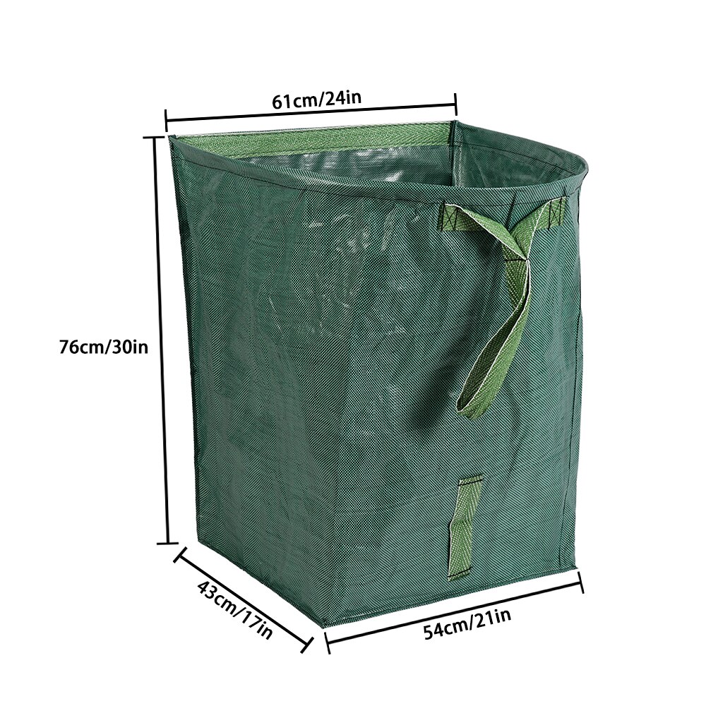 58 x 58 x 2cm genanvendelige haveposer gårdsaffaldspose havearbejde papirkurven græsplæntaske