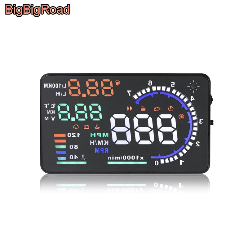 BigBigRoad For Subaru Forester Baja Legacy Outback Impreza WRX sti XV Car HUD Head Up Display OBD2 II Windscreen Projector