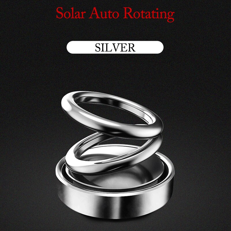 Auto Aromatherapie Solar 360 Graden Rotatie Auto Luchtverfrisser Parfum Geur Auto Aromatherapie Aroma Auto Interieur Parfums: Rubber Silver