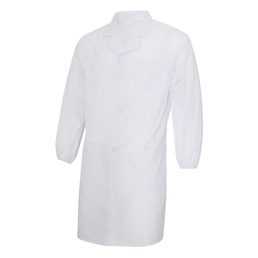 unisex Langarm Weiß Schalen Mantel Arbeits Uniform, für studenten und profis in labor, krankenhaus, hygienisch Service