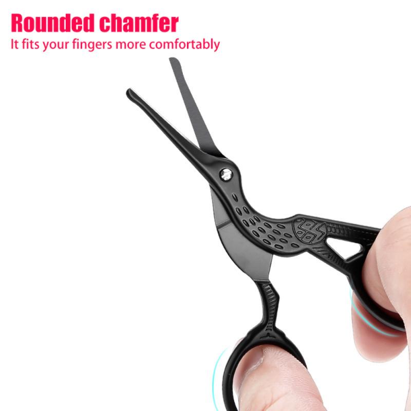 Stainless Steel Mini Portable Curved Mustache Nose Ear Hair Remover Trimmer Scissor Safety Tips Nose Hair Triming Makeup Tool