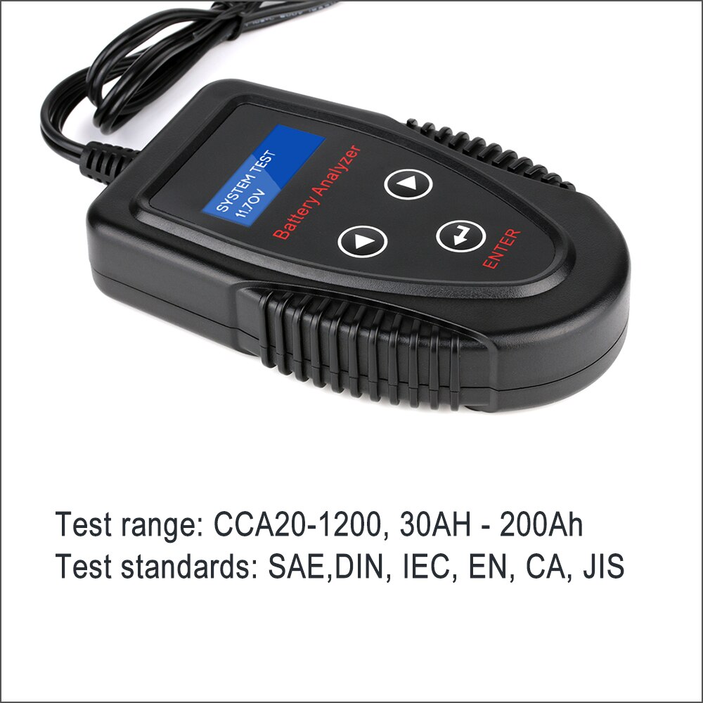 Rz Auto Batterij Tester Voor Batterij Testen 12V Sae Din En Iec Ca Jis Test Automotive Digitale Batterij Analyzer