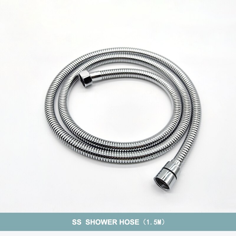 Handheld Shower Head Water Saving Chrome Plating Bathroom Rainfall Brass Square High Pressure Hand Shower Head Sprayer Holder: Hose Only