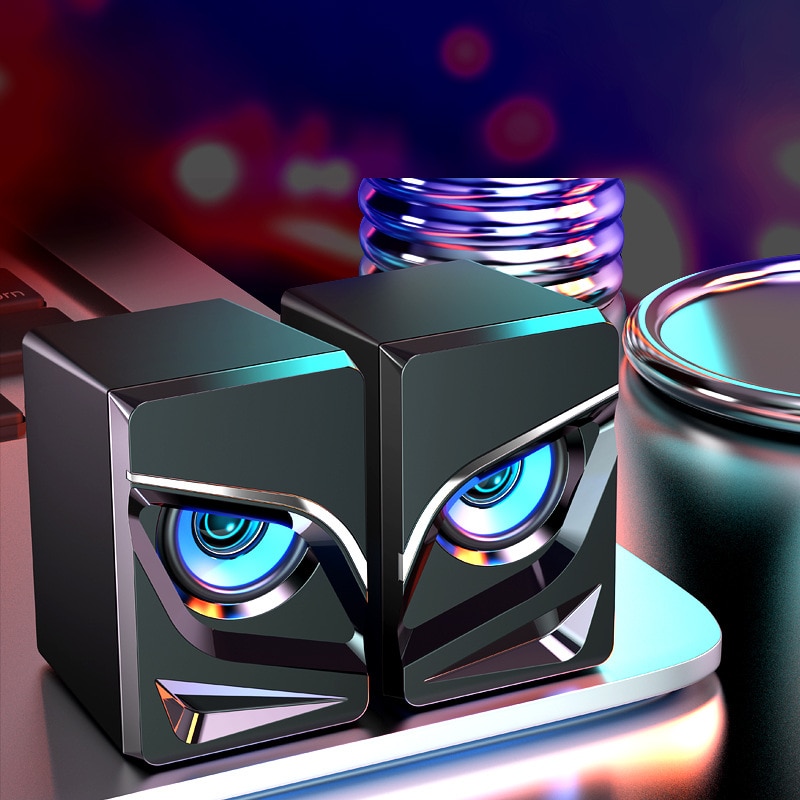 Colorful LED Light USB Wired Computer Speakers Bass Stereo Subwoofer Speaker For Phones Laptop PC Home Theater Speakers