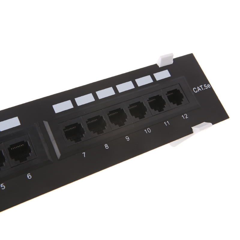 1 Set 12 Port CAT5 CAT5E Patch Panel RJ45 Networking Wall Mount Rack Mount Bracket