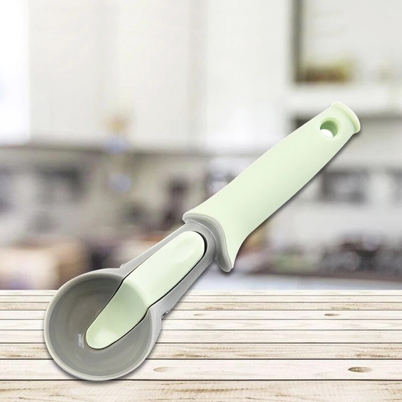 Ijslepel, fruitlepels, plastic van voedingskwaliteit, meloenboor, graafmachine, schep, watermeloengereedschap, keukengadgets