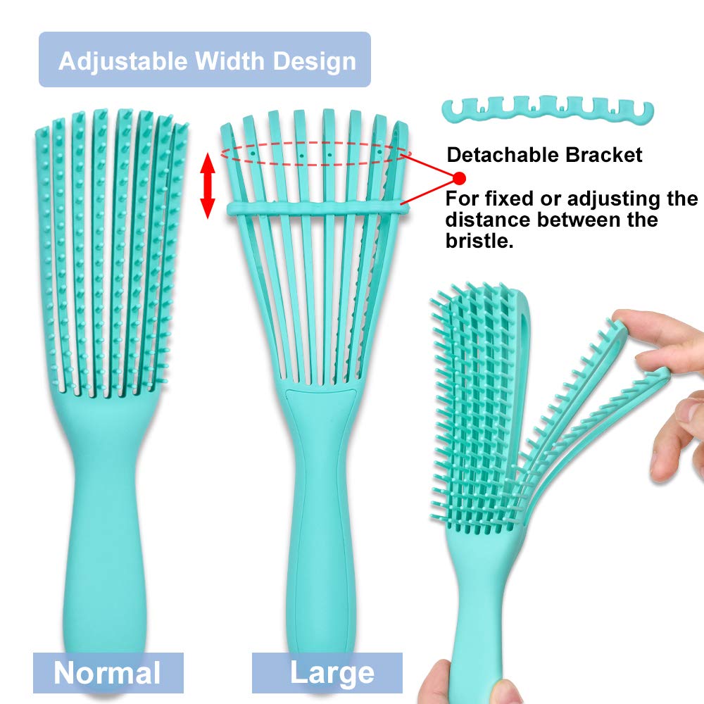 YBLNTEK-cepillo para el pelo para desenredar, peine para pelo húmedo para masaje, cepillo para el pelo desenredado de 2a a 4c, rizado, Coily, húmedo, seco, aceite, cabello grueso