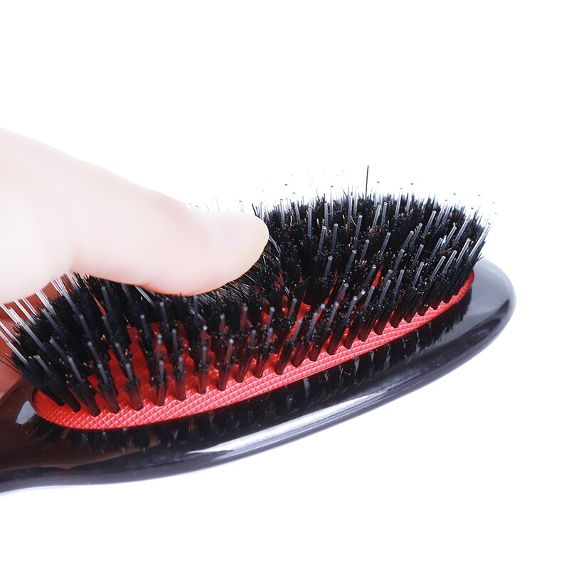 Hair Comb Natural Oval Boar Bristle & Nylon Mini Anti-static Hair Scalp Massage Comb Hairbrushbarber Hair Brush Styling Tool