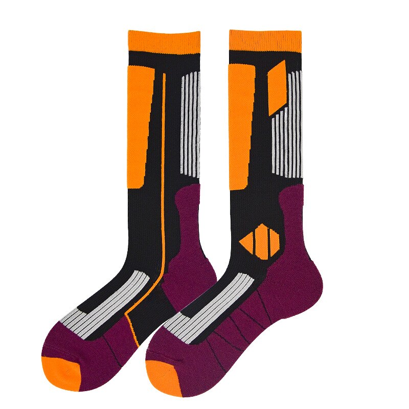 Wool Socks Outdoor Thickened Sports Ski Socks Long Tube Walking Warm And Breathable Quick Dry Socks Cycling Running Sports Socks: Color 17