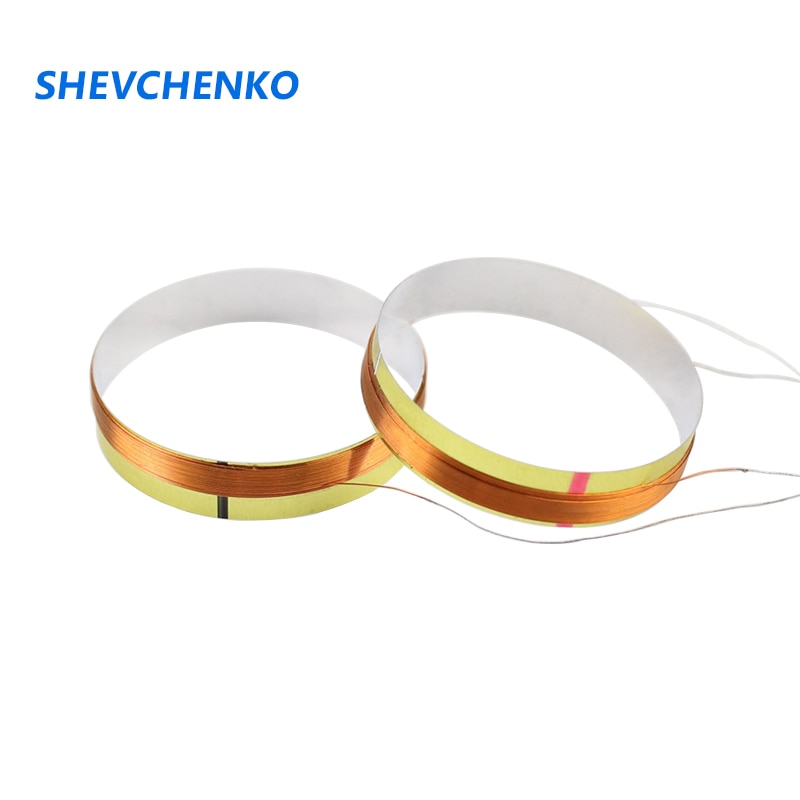 SHEVCHENKO 25.5mm Tweeter Voice Coil 8OHM White Aluminum Co-directional Silver Wire Treble Coil Speaker Accessories 2PCS