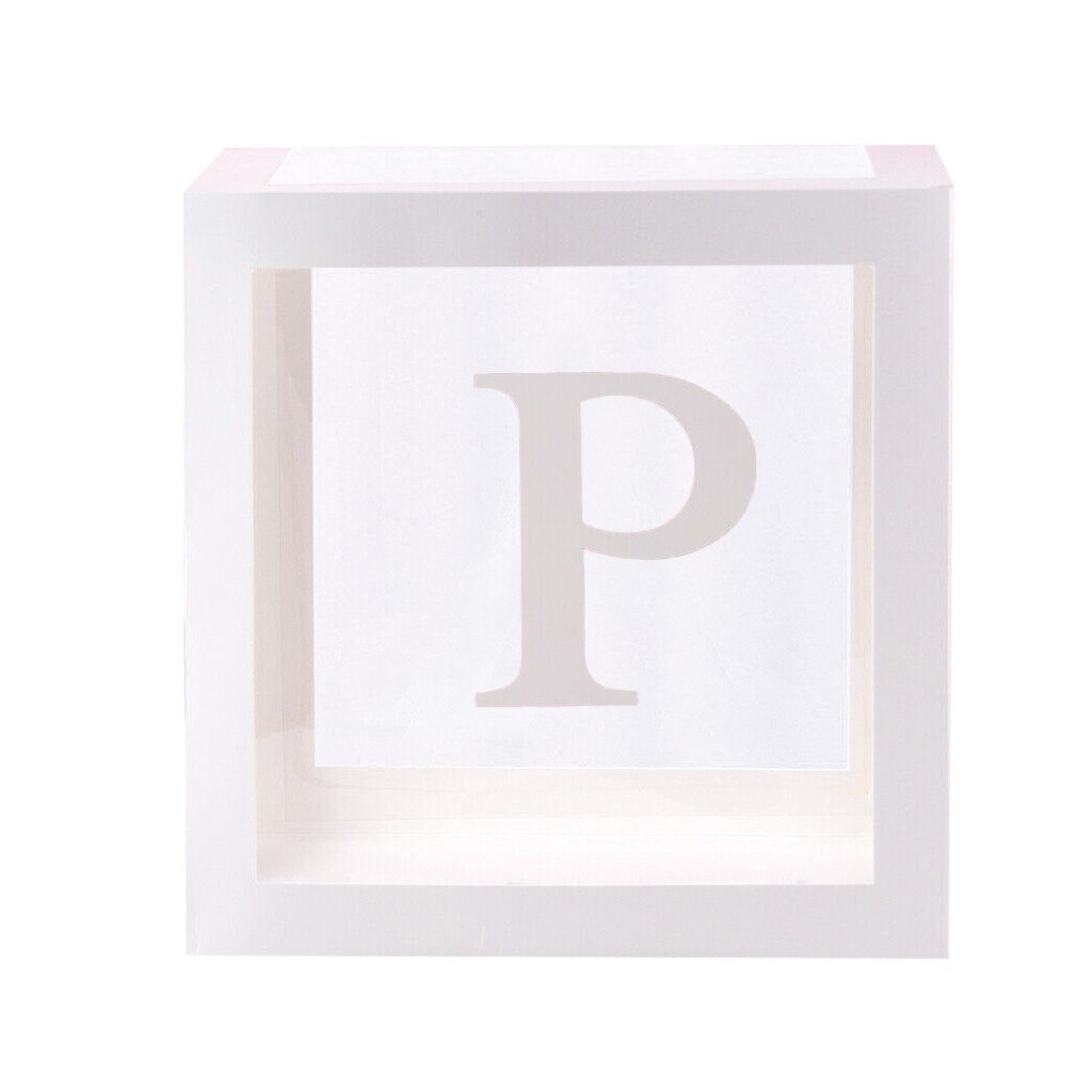 Lettre A-Z Cube Transparent coffrets enfant anniversaire bébé douche fête décoration emballage buffalo plaid emballage boîte