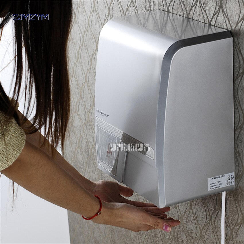 1800W Intelligent Automatic Hand Dryer High-speed hand dryers Intelligent sensor hand dryer sensor drying hands 9088 Blue /white