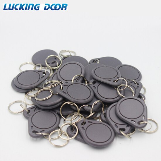 100 Stuks 13.56 Mhz Ic M1 Keyfobs Tags Toegangscontrole Rfid Key Finder Card Token Aanwezigheid Management Sleutelhanger: gray 100pcs