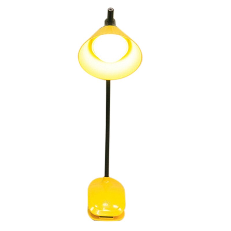 Led Desk Lamp Flexible Gooseneck Press Dimming for Book Bed Office: Yellow