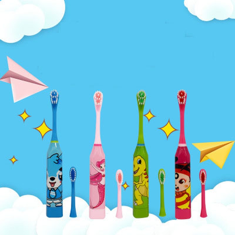 Children Cartoon Electric Toothbrush Double-sided Toothbrush Electric Toothbrush Replaceable Brush Heads Electric Toothbrush