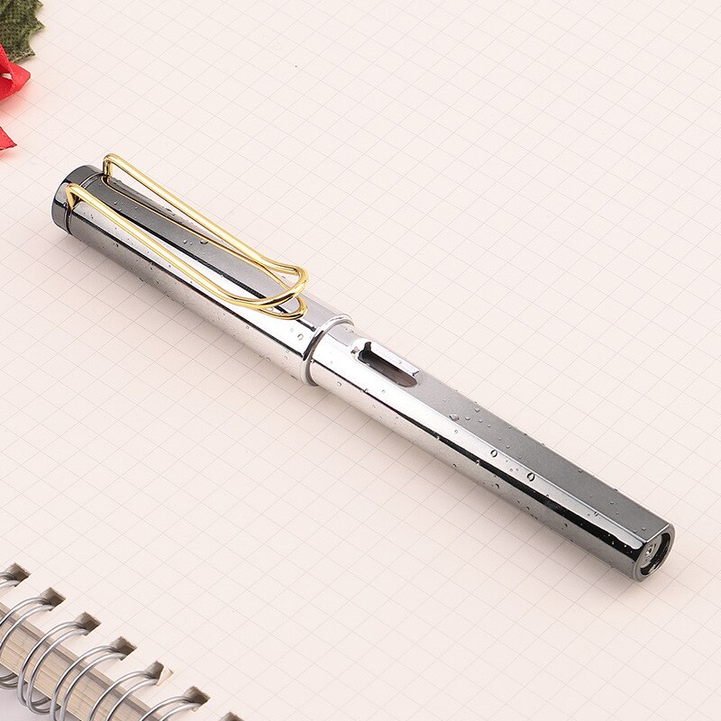 0.5/0.38mm Luxury Ink Sac Fountain Pens Refillable Calligraph Ink Pen for Kids Students Writing School Supplies Stationery: C / 0.5mm