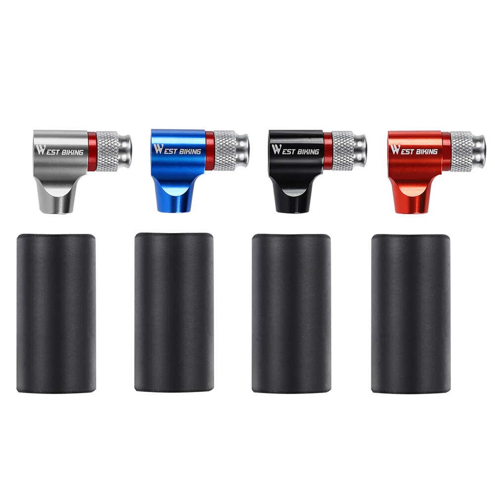 West bikihg fiets  co2 cartridge kop draagbare luchtfles mtb fiets luchtpomp accessoires voor schrader presta ventiel universeel