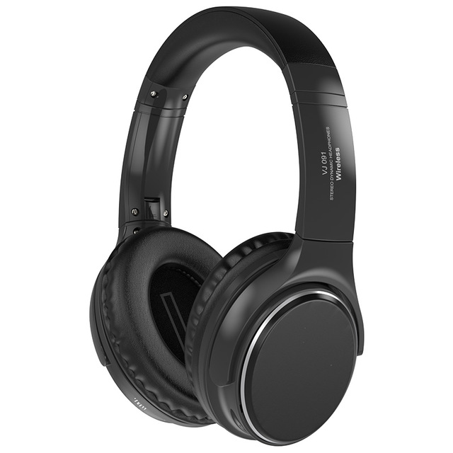 VJ901 – écouteurs sans fil Bluetooth 5.0, casque de Sport HIFI, oreillettes pliables stéréo avec carte micro TF, fonction MP3 AUX: Black
