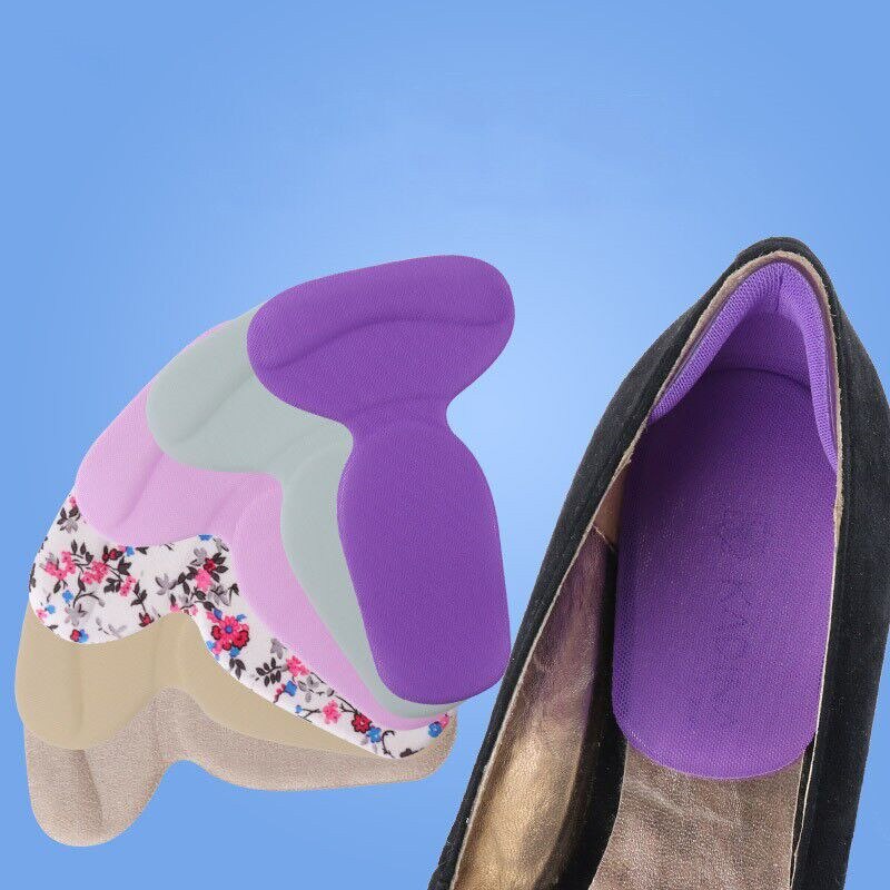 1 Pair Insole women shoe Invisible non slip pad Inserts soft sponge Leopard massage woman heel protector insoles for shoes