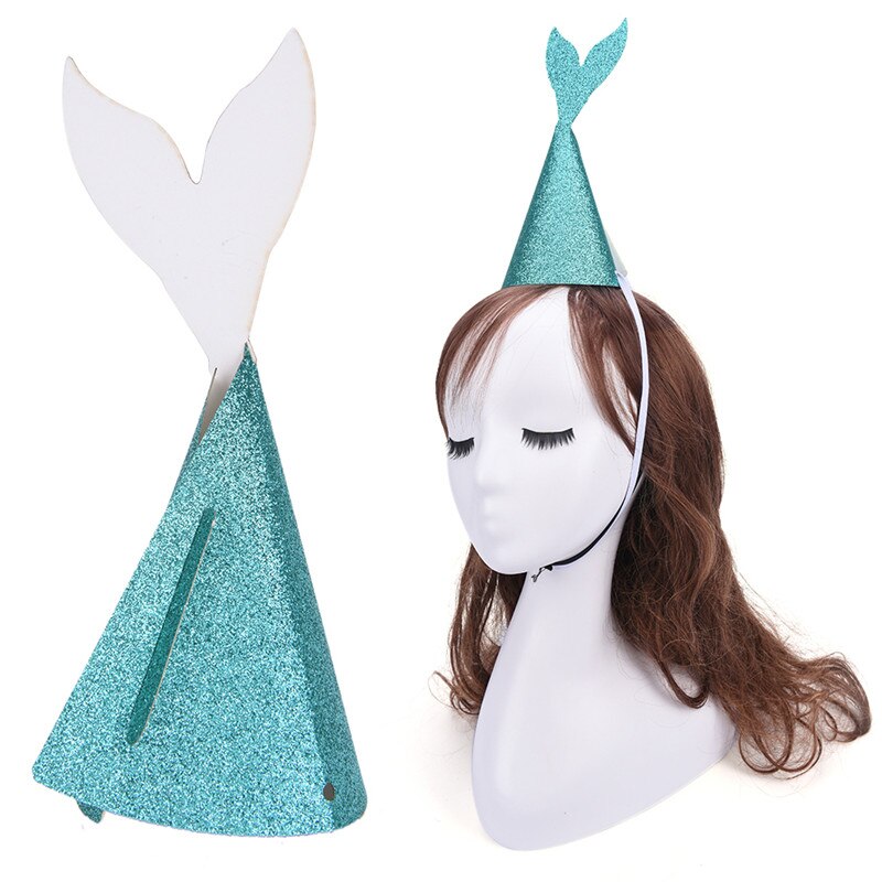 Diy mooie zeemeerminstaart hoeden glitter zeemeermin hoeden hoofdtooi bruiloft vriendin kinderfeest decoraties