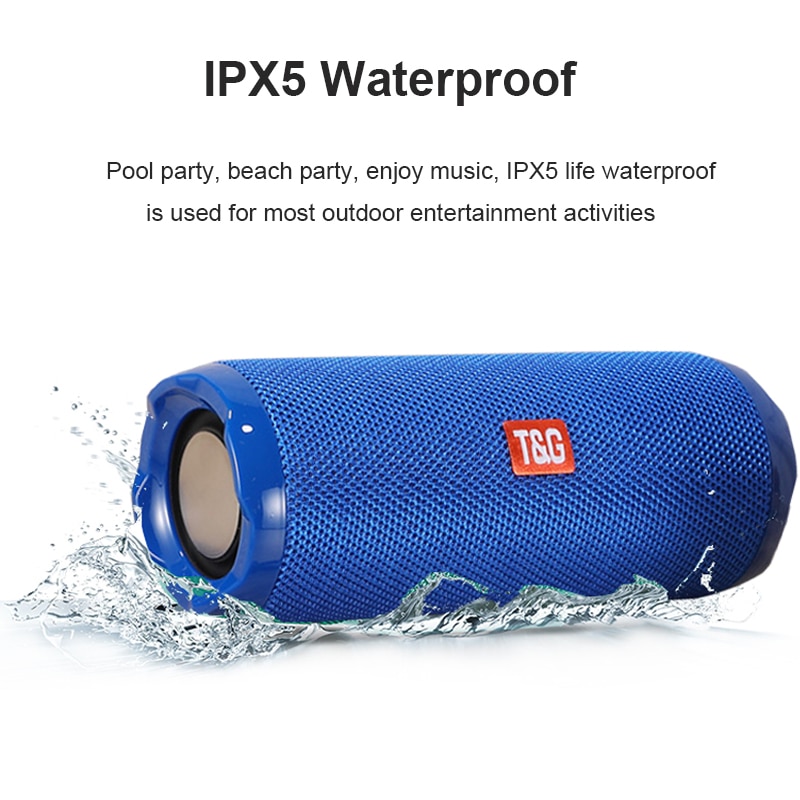 20W TG117 outdoor wireless portable bluetooth speaker, subwoofer waterproof speaker, music center, support USB, TF card caix