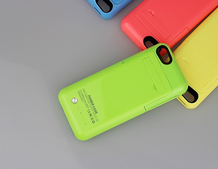 Voor iphone 5 5 s 2200 mAh Oplaadbare Externe Batterij Opladen Case batterij Voor Apple Iphone 5/Iphone 5 S: green