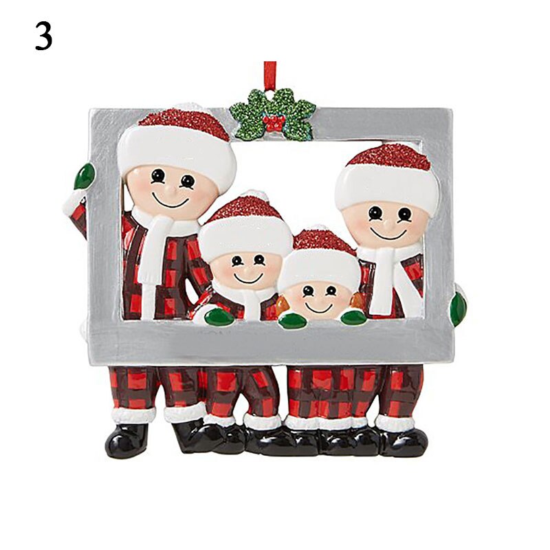 Mascarilla facial DIY de Navidad para Familia, decoración de árbol de Navidad con muñeco de nieve, adornos colgantes, decoración para el hogar,: 3