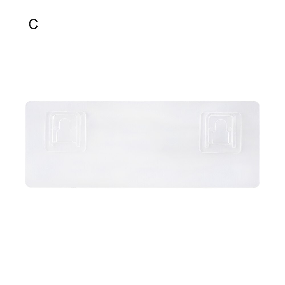 Crochet adhésif Transparent sans trace, 2/5 pièces, fixation, autocollant pour étagère de salle de bains, porte-étiquette murale de cuisine étanche support étagères: C-2Pcs