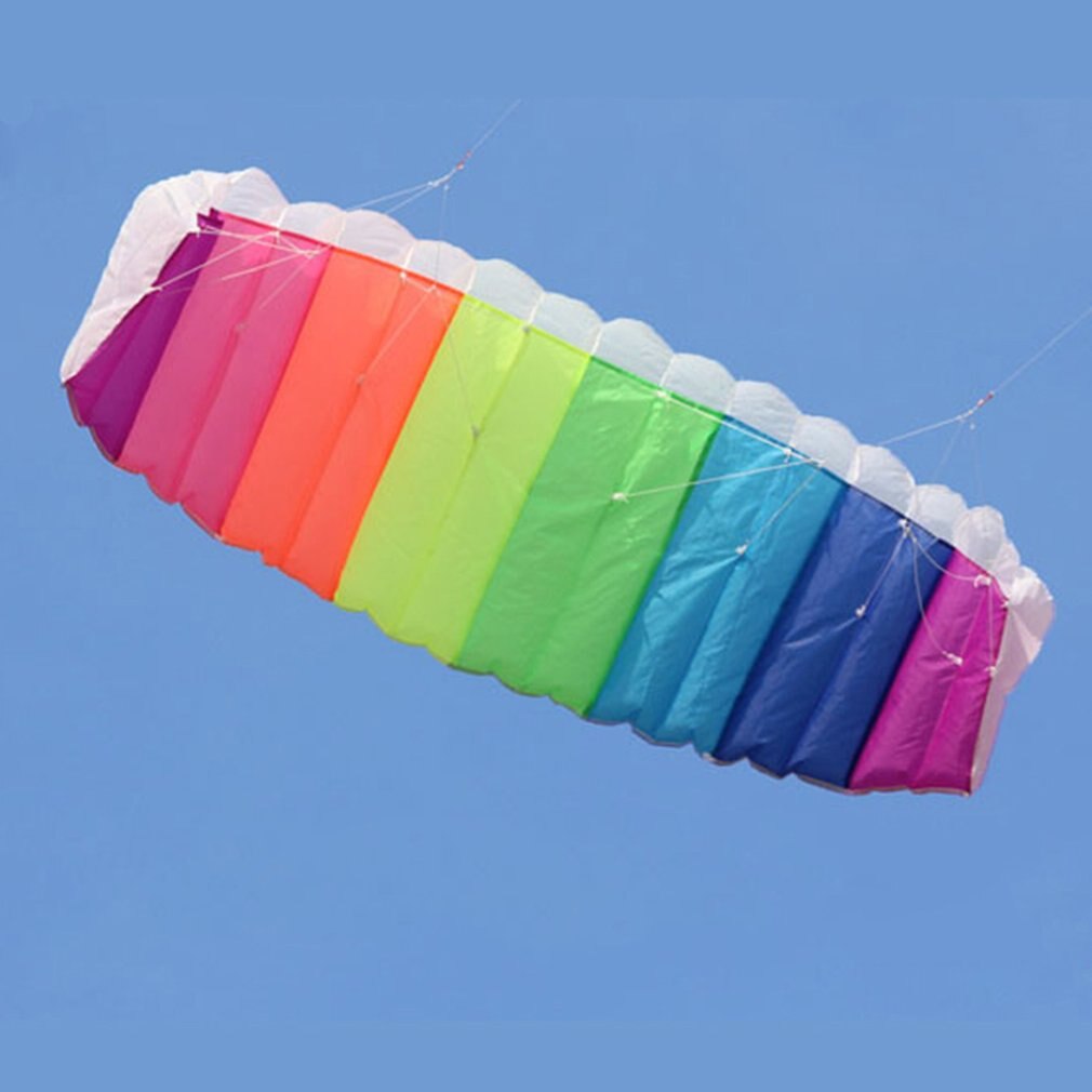 1,4/2/2, 7m arco iris línea Dual kitesurf truco paracaídas parapente suave surf Kite deporte cometa grande al aire libre playa volando cometa