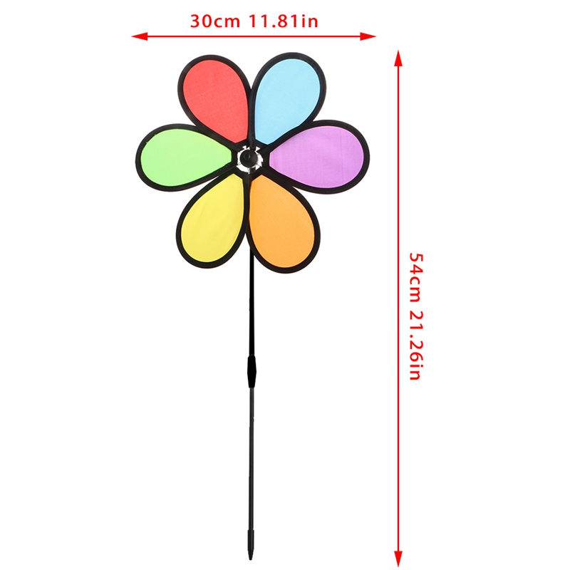 Kleurrijke Regenboog Dazy Bloem Spinner Wind Windmolen Tuin Yard Outdoor Decor
