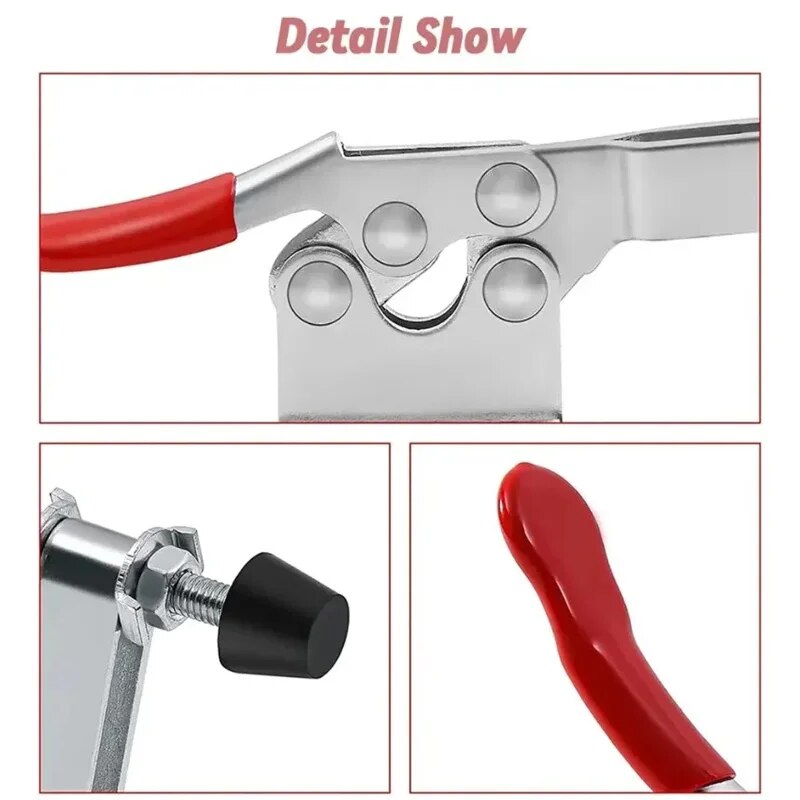 4 stuks horizontale snelspanklemmen, werkstukhouder, gh-201 houtbewerkings- en graveermachinecompressor, 27kg verticale knevelklemmen