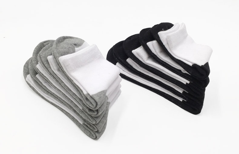 Chaussettes d&#39;école en coton peigné pour enfants, lot de 5 paires