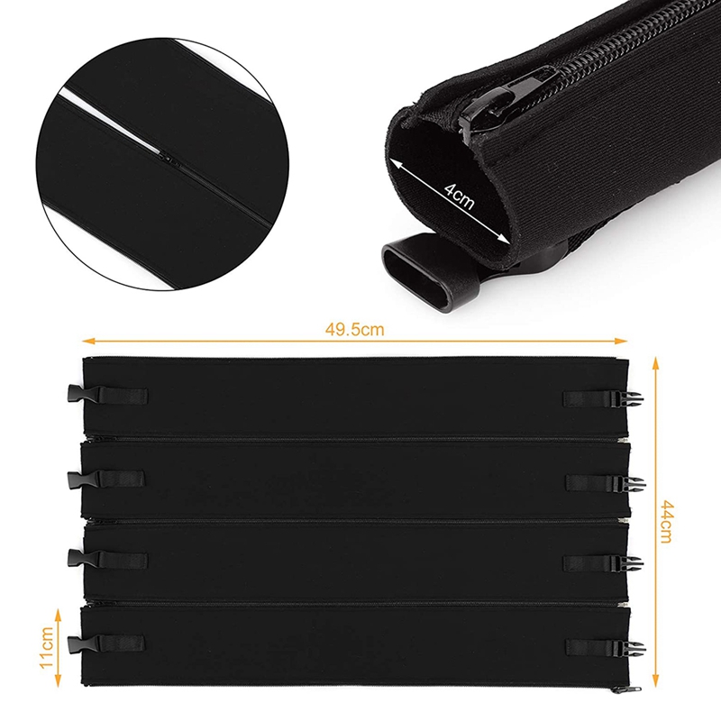 Cable Management Sleeves Cable Tidy Sleeve Zip And Buckle 20 Inch PC Cable Management Organizers Kit With Cable Straps