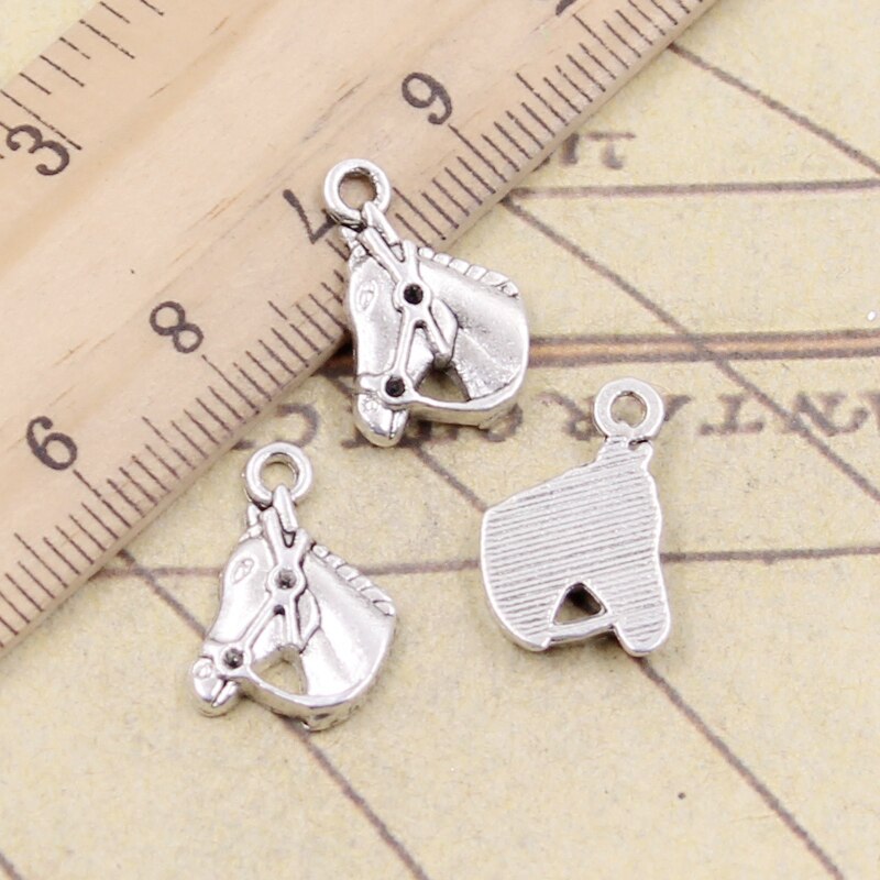 20pcs Charms Pferd Kopf 17x13mm Tibetischen Bronze Silber Farbe Anhänger Antiken Schmuck, Die DIY Handgemachten Handwerk: Antikes Silber überzogen