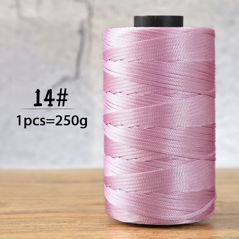 250g summer crochet flat ribbon thread handmade DIY weaving production crochet summer sun hat sandals bag shiny yarn: Lavender