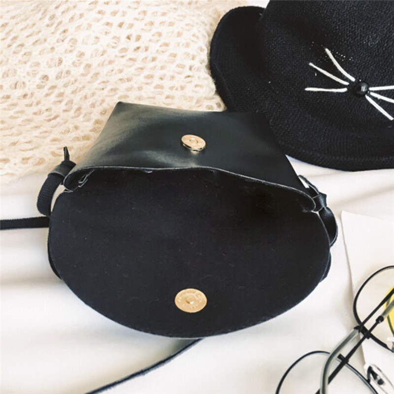 Women Bag Hit Color Handbags PU Leather Sweet Ladycartoon Cute Little Dog Pack Shoulder Female Bag