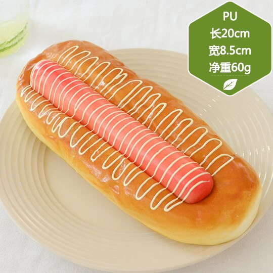 Simulering brød sandwich hamburger hund restaurant model dekoration forsyninger møbler artikler kunsthåndværk mad legetøj: Dyb safir