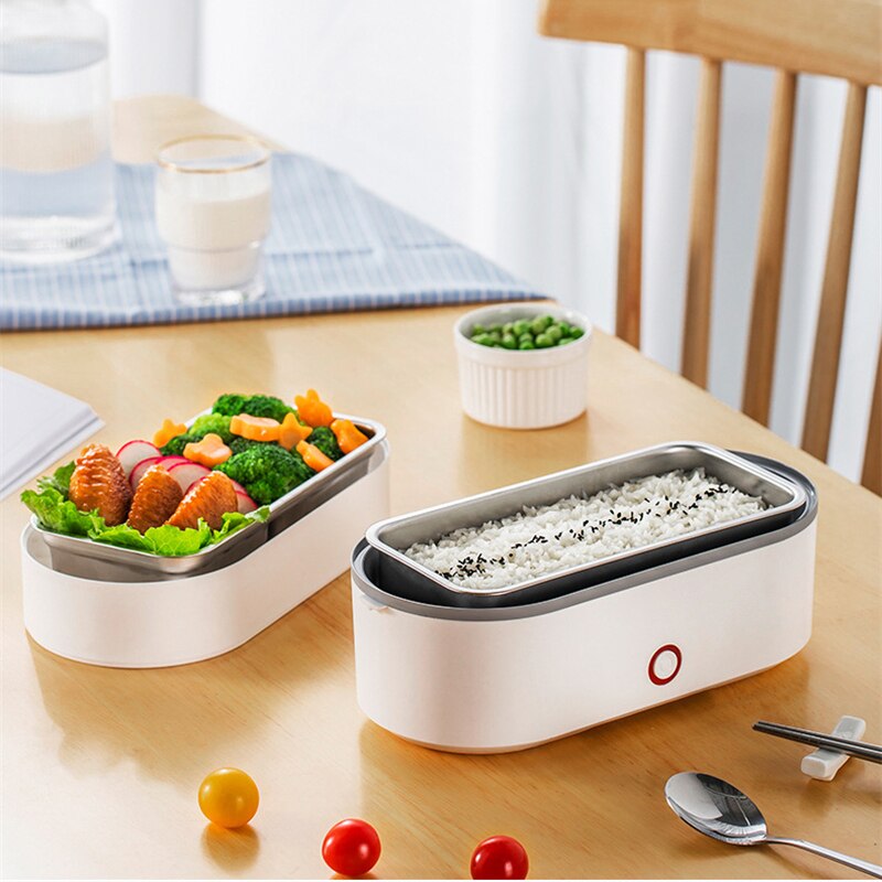 1/2 warstwy elektryczne podgrzewane pudełko na obiad przenośne szybkie ogrzewanie elektryczne urządzenie robić gotowania ryżu pojemnik na jedzenie skrzynka podgrzewacz robić potraw dla biura studenckiego