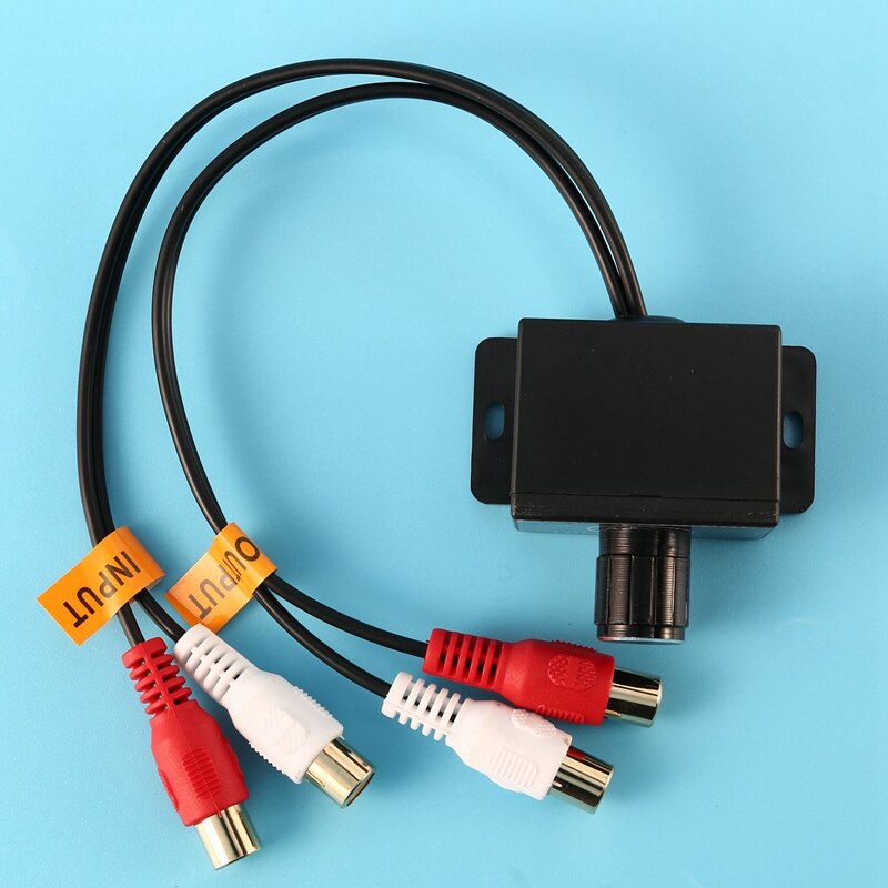 2X Car Home Audio Amplifier Bass RCA Gain Level Volume Control Knob LC-1 Black