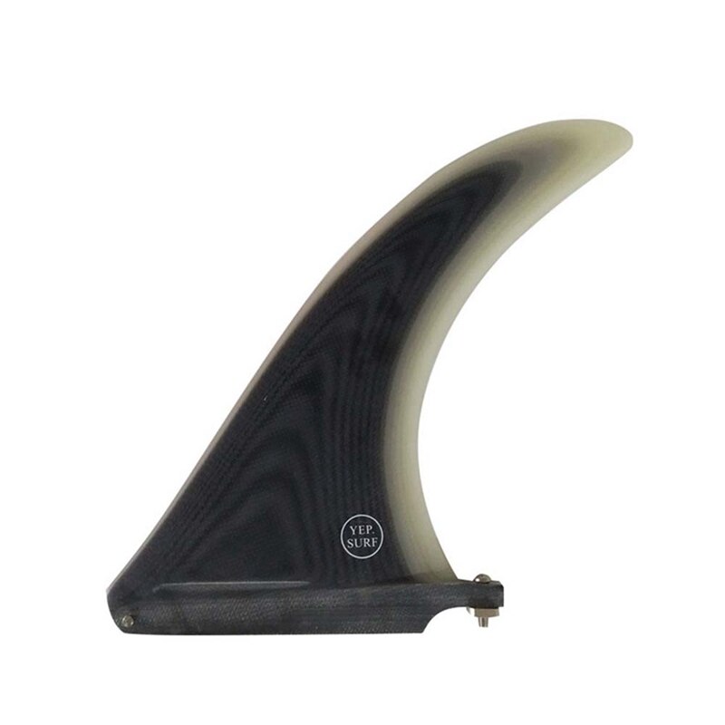 Yep.Surf Surf Longboard Fins Fiberglass 9 Inch YepSurf Fin Surfboard Fin Single Fins: black