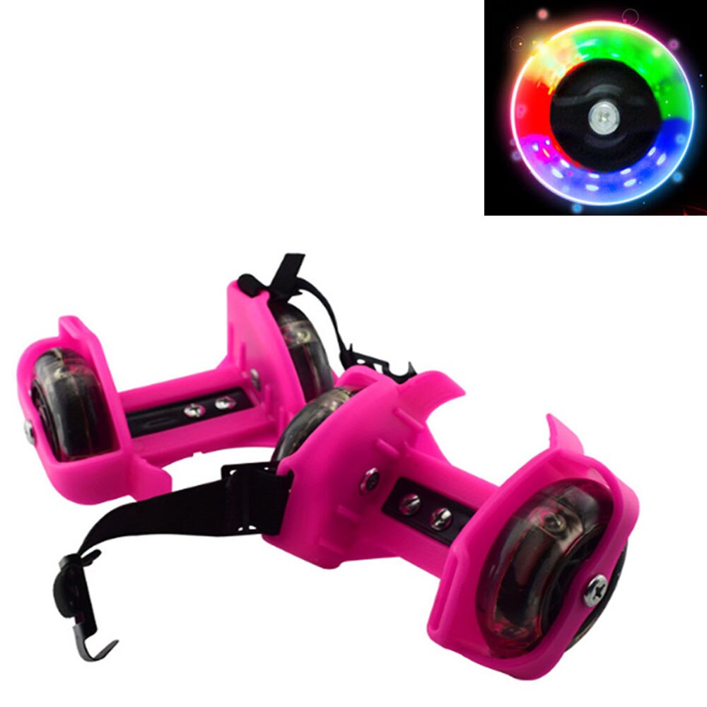 Roulettes clignotantes colorées pour enfants, chaussures à poulie tourbillonnante, talon réglable, simplement Durable, patinage en plein air, à la maison