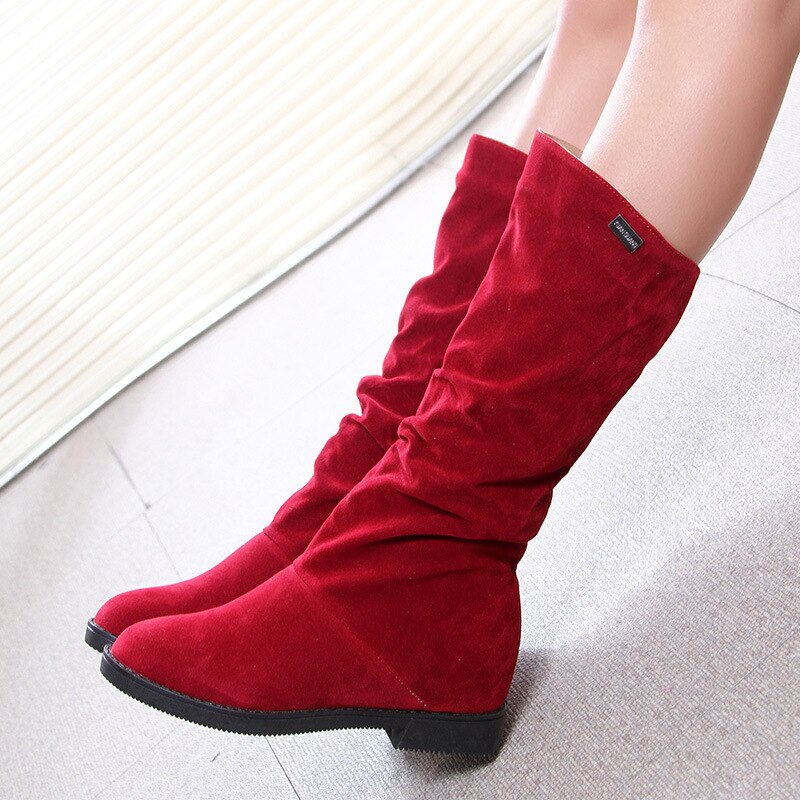 Bottes de neige hautes pour femmes, chaussures d'hiver, confortables, noir, rouge, YX1749, , décontracté