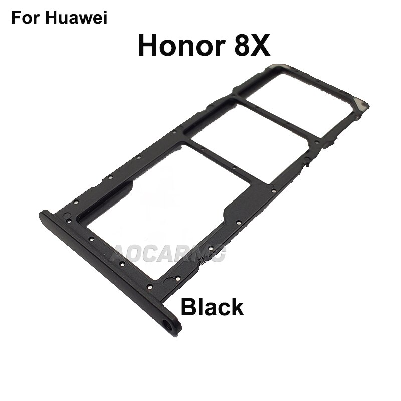 Aocarmo Voor Huawei Honor 8X / 8X Max Nano Sim Card Tray Microsd Slot Houder Vervanging Deel