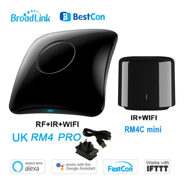 Broadlink  rm4 pro  rm4c mini wifi ir rf smart home automation universel intelligent fjernbetjening arbejde med alexa google home