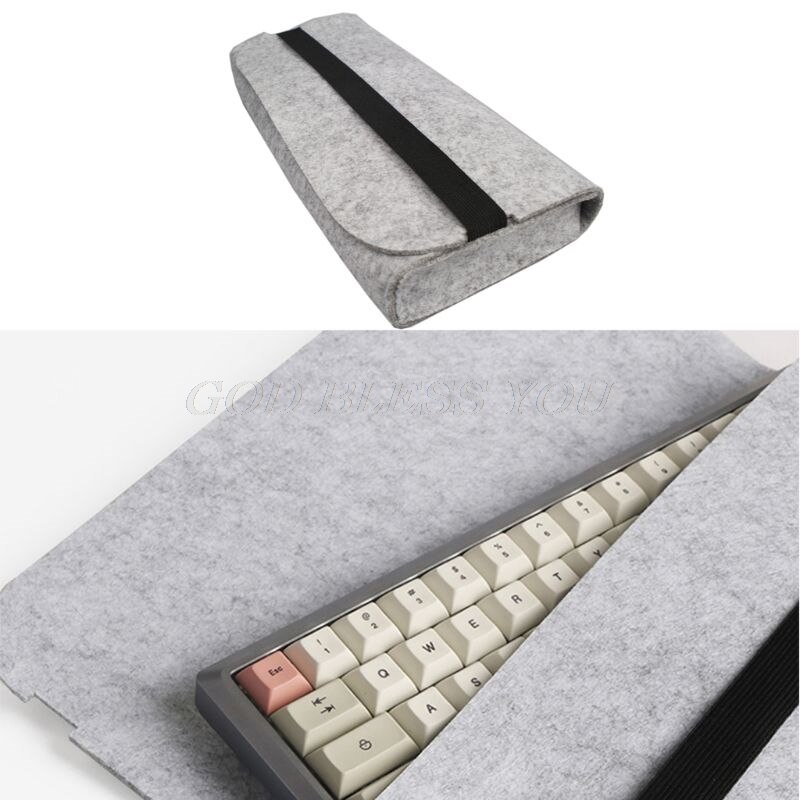 Grande capacité Portable organisateur de stockage feutre pratique bande élastique pochette Durable étanche à la poussière mécanique clavier sac