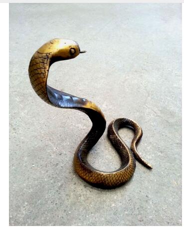 Copper Brass CHINESE crafts decoration Collection! Chinese Antique BRASS the king cobra pattern statue