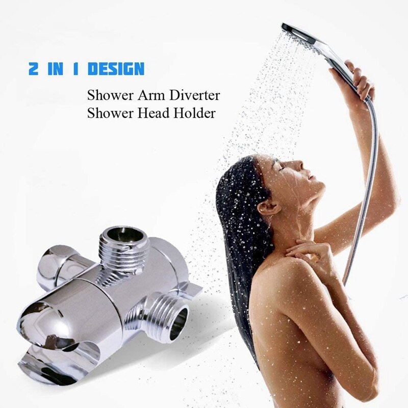 Three-Way Socket Diverter Faucet Adapter Three-Way Shower Arm Diverter Angle Adjustable