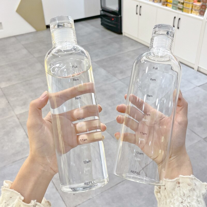 500/750ml große glasflaschen mit zeitmarkierung... – Grandado